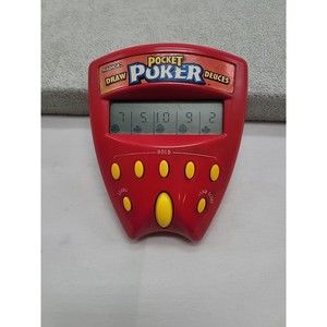 Radica Pocket Poker Electronic Game Handheld Pocket Cards Draw Deuces 1999 Works